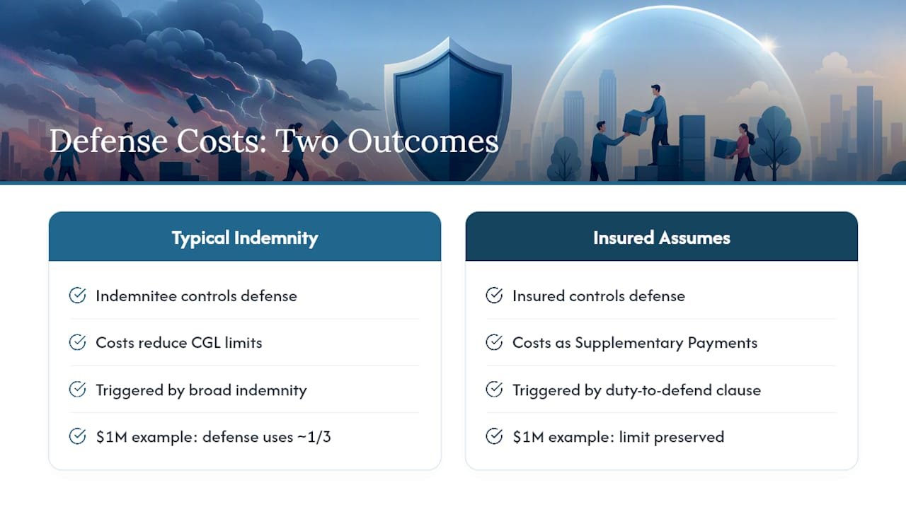 Defense costs and policy limits comparison