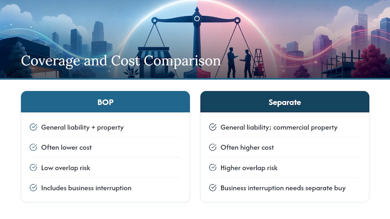 BOP versus standalone coverage comparison